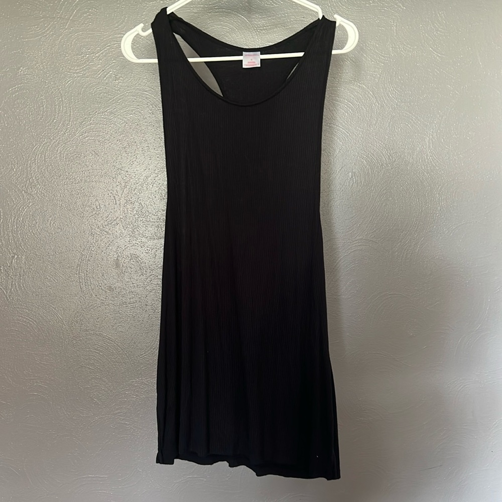 Black bathing suit cover